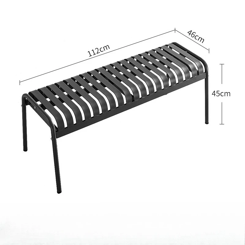 Simple aluminum alloy park chair bench outdoor outdoor courtyard court bench shopping mall