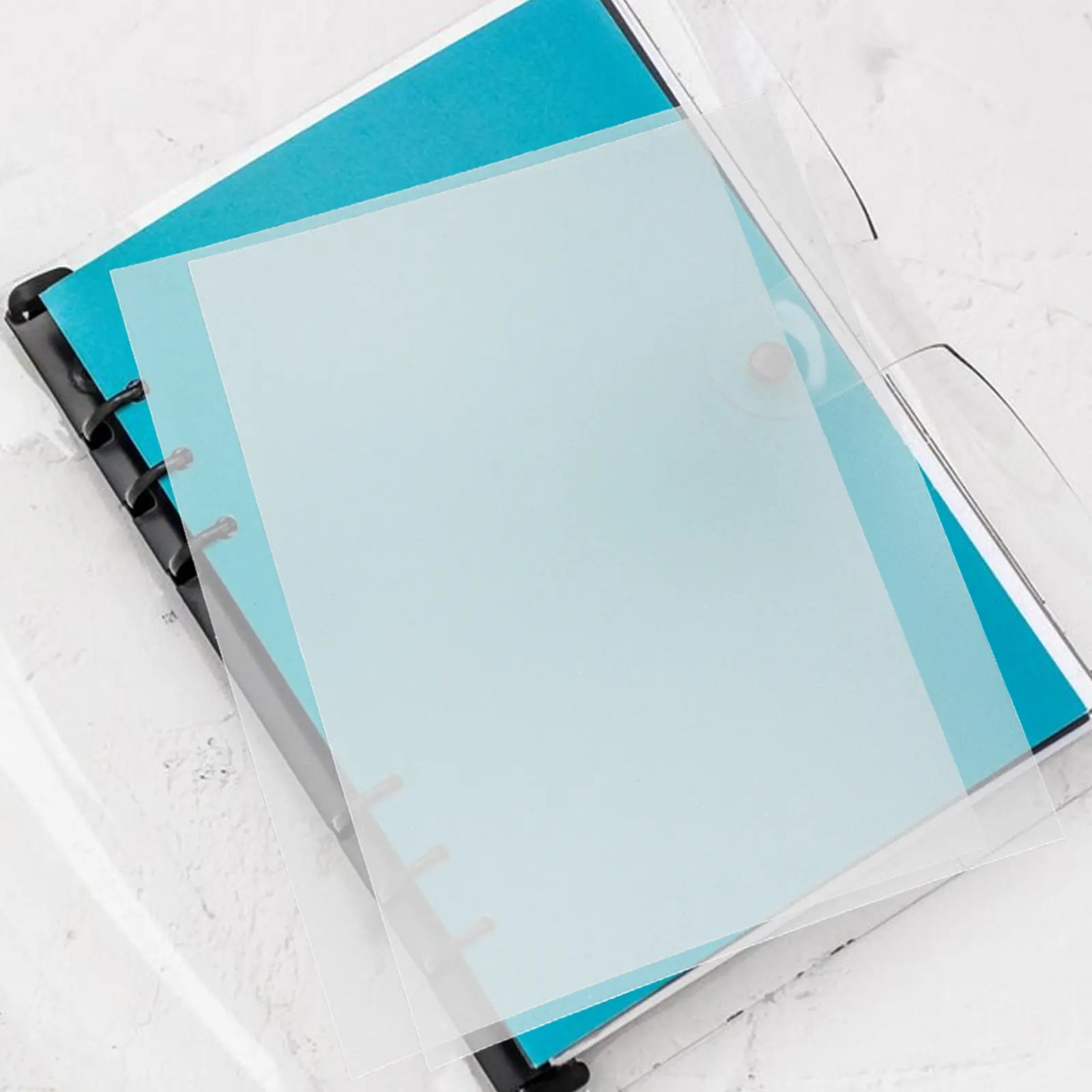 100Pcs Transparent Notebook Covers Clear Matte Plastic Sheet Music Document Binder Protector Flexible Reusable Organizer Book