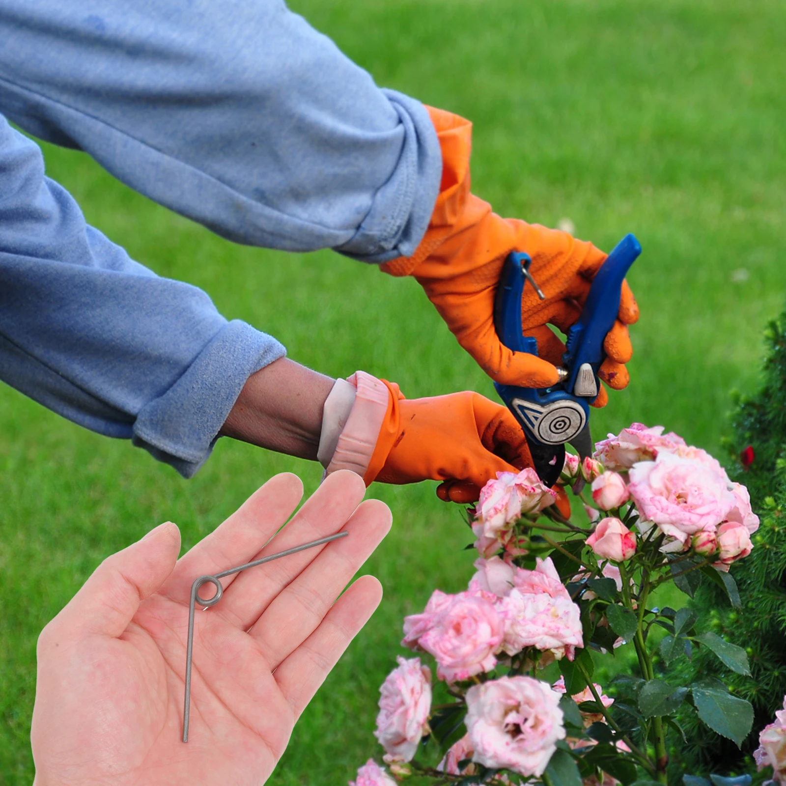 25 قطعة حديقة المقلم الربيع الفولاذ المقاوم للصدأ V-شكل التواء الربيع ل فرع المقصات استبدال أجزاء العشب الانتهازي سلسلة