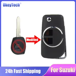 OkeyTech For Suzuki SX4 Swift Grand Vitara Alto Modified Flip Folding Car Remote Control Key Shell HU133R Blade