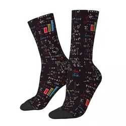 Vintage Colorful Math Formulas Men's Socks Unisex Novelty Pattern Printed Crazy Crew Sock Gift