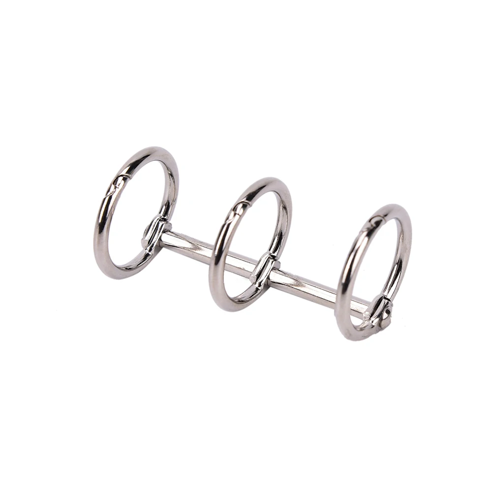 1X Metal Notebook Loose Leaf Binder Binder Ring Snap Album Split Hinged Keyring