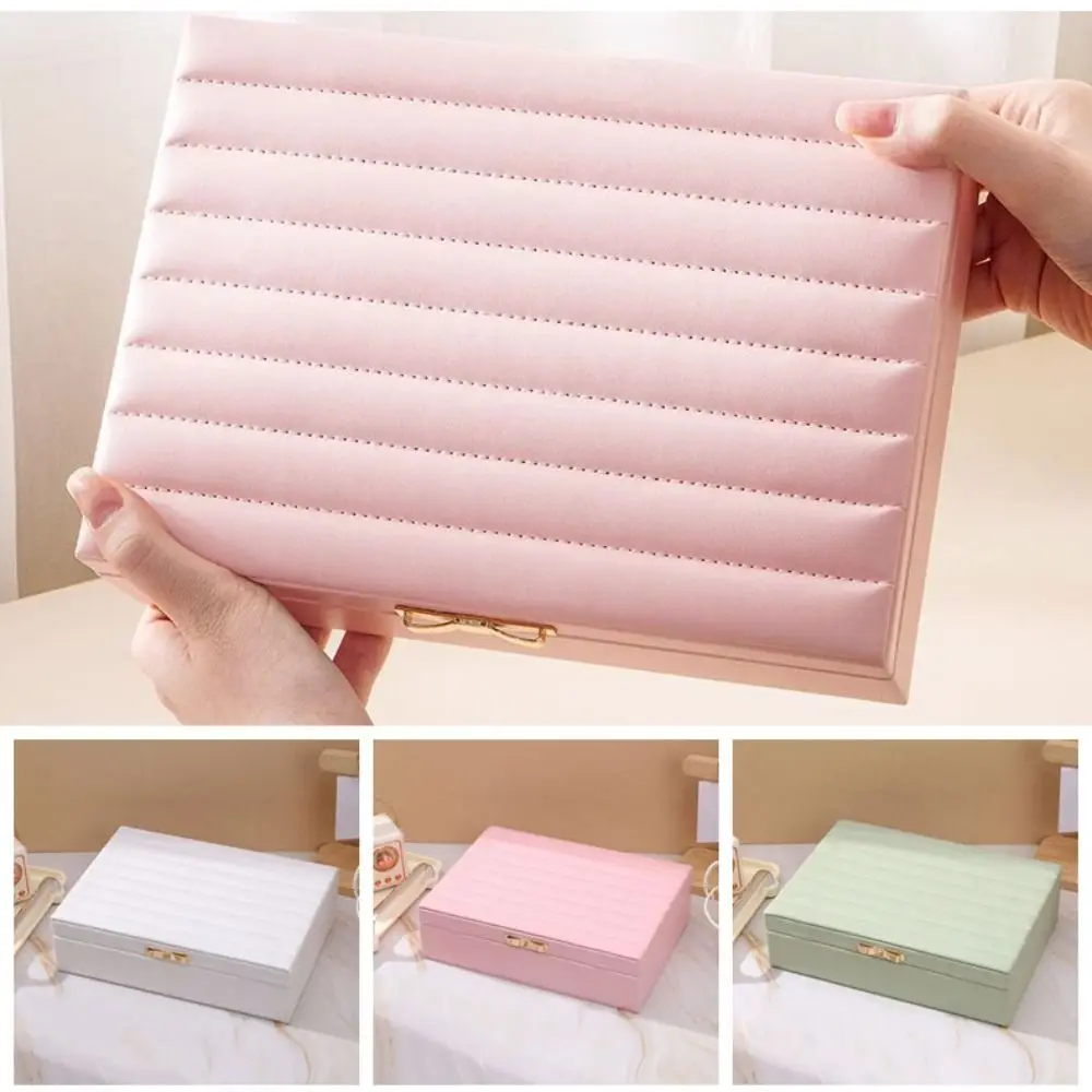 

PU Leather Bracelet Display Box Rings Necklace Velvet Inner Jewelry Storage Boxes Organizer Holder Bracelet Carrying Case