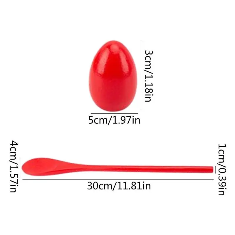 Crianças ao ar livre divertido jogo brinquedo colher de ovo equilíbrio esporte colher de madeira jogar bola sentido treinamento educação precoce quebra-cabeça jogo de festa