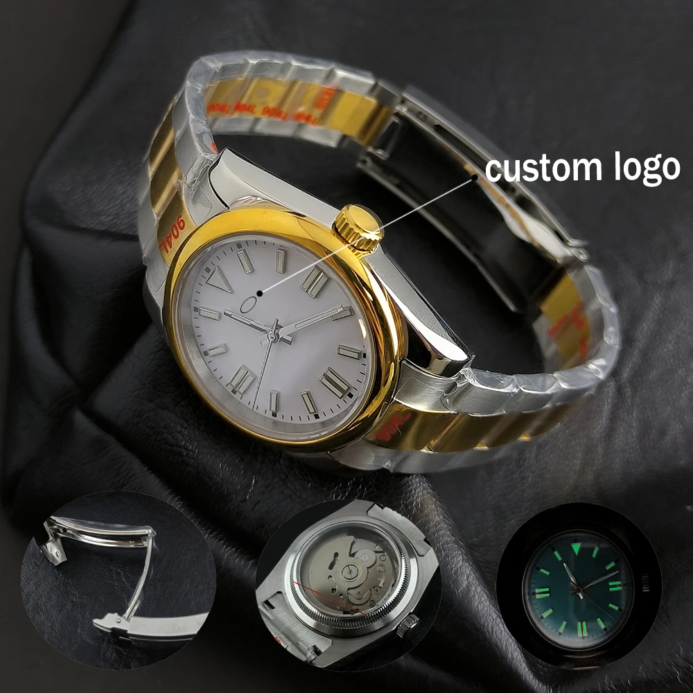 Men's NH35 Watch 36/39mm Stainless Steel Mechanical Watch Waterproof Luminous Dial Custom Logo Suitable for NH35 Movement