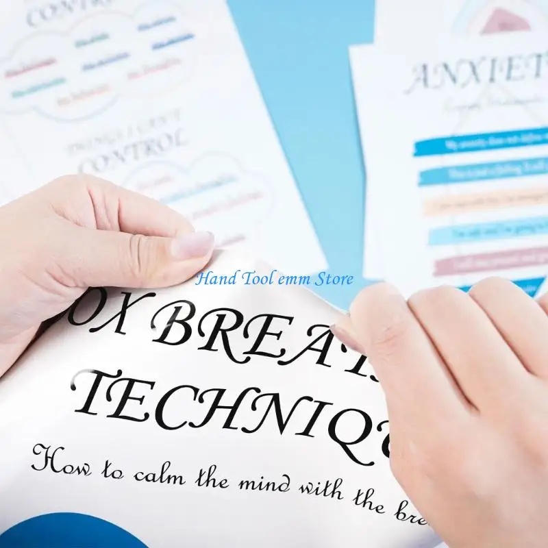 H37F 12 Sheets ملصق زاوية تهدئة ملصق تعليمي للعافية العقلية