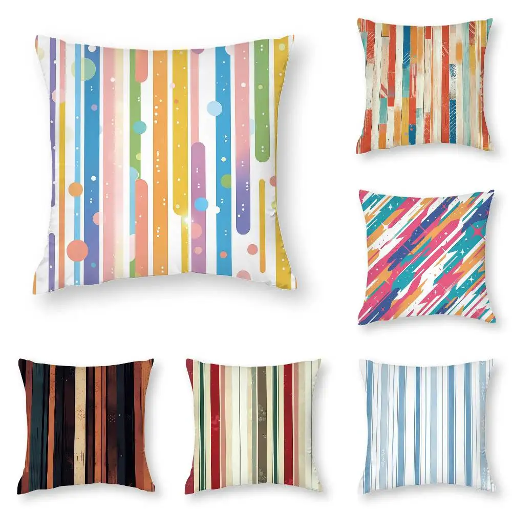 

Classic Striped Pillow Case 3D Print Polyester Fiber 40*40cm Home Sofa Throw Decoration Festival Gift
