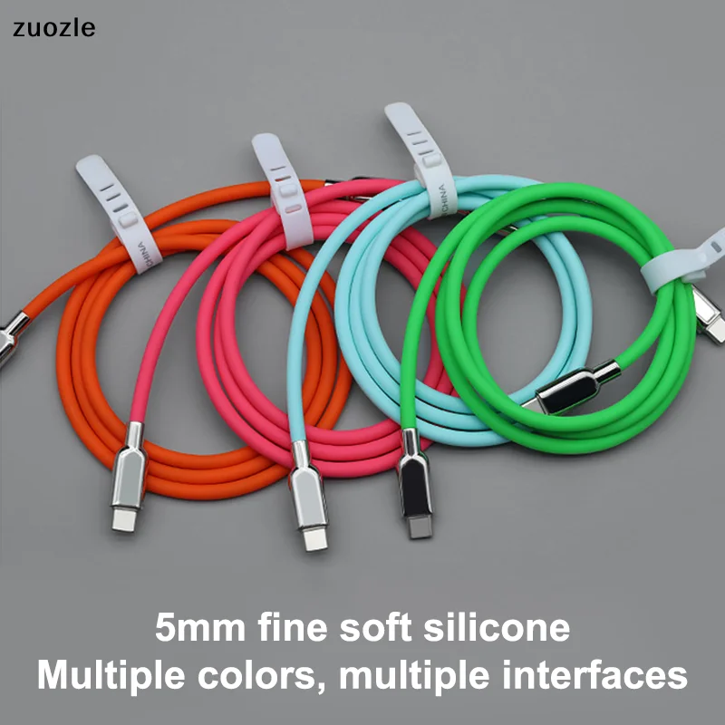 exquisite240W PD3.1 Liquid Silicone USB C Type-C Fast Charging Cable 15 16 17 S23 S24 S25 Liquid silicone data cable