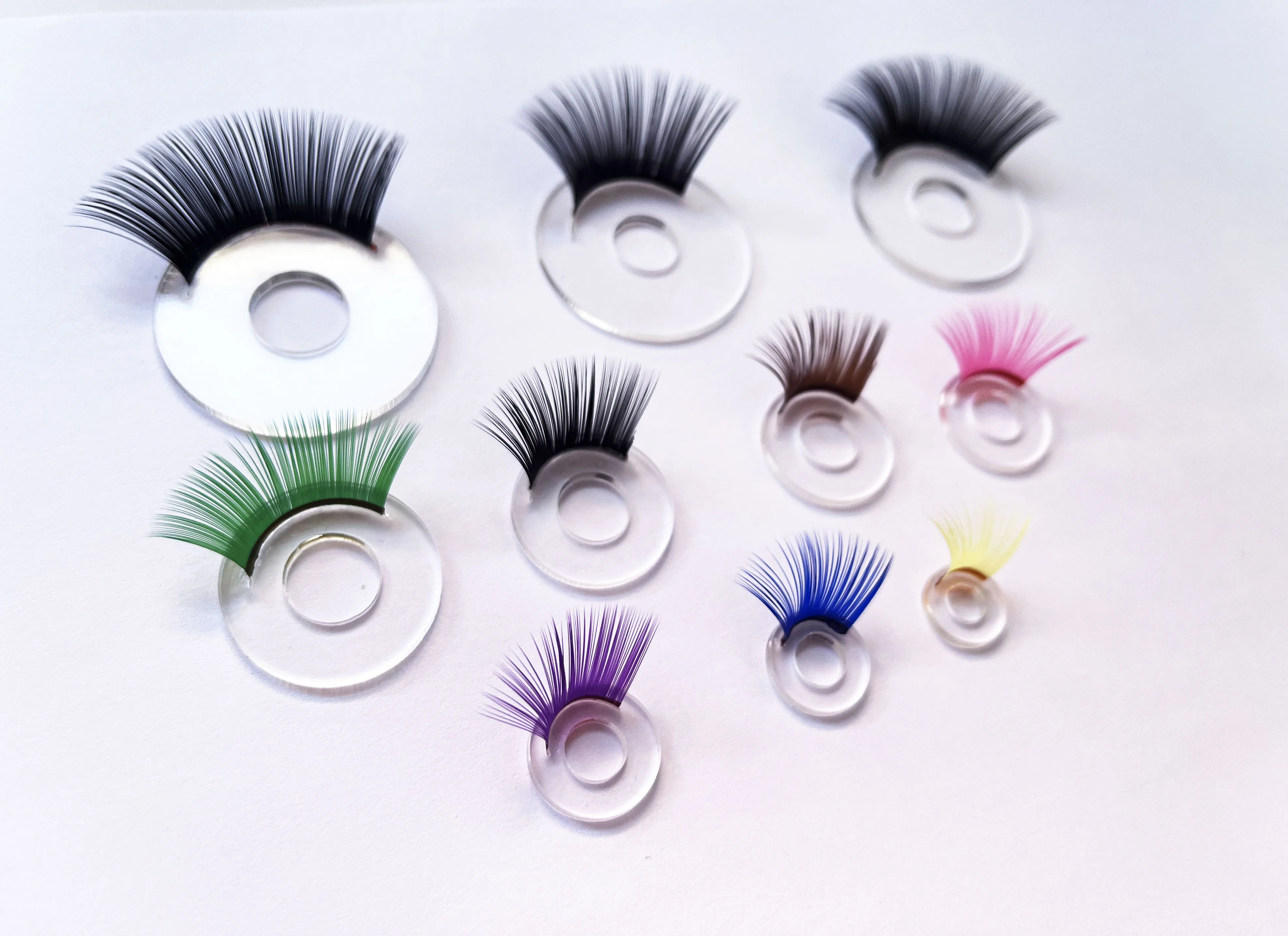 7 Paare/Karton Mix Farbe 12mm-37mm Schüler Augen Wimpernbecher 7 Farben Wimperntablett für passende Spielzeugaugen Dekoration – Detail 5