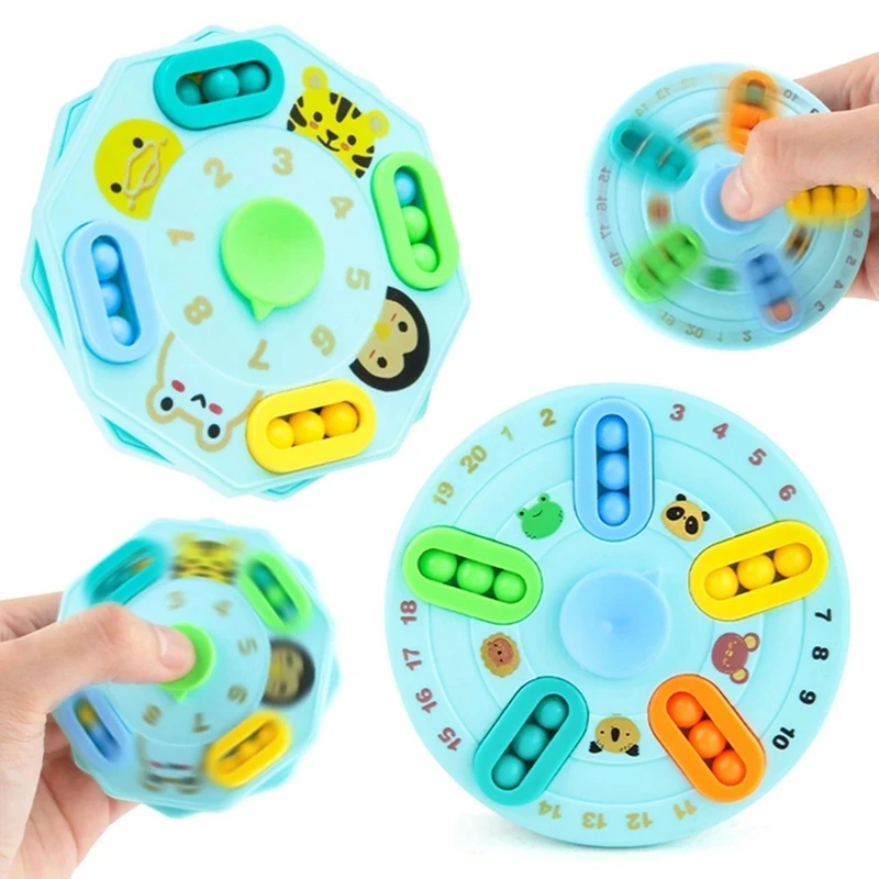 Fun Children intellect Finger Little Magic Bean Cube rotante antistress decompressione della punta delle dita Gyro Gift