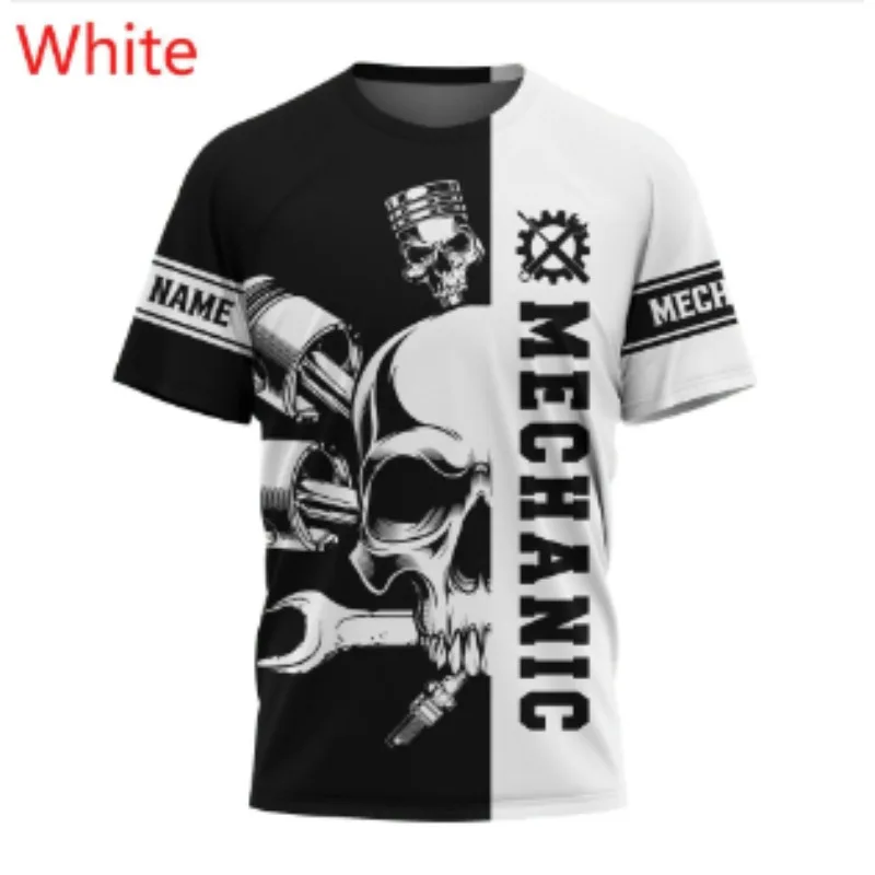 

Vintage Men's T-shirt Personalized Mechanical 3d Printed Clothing Top Summer Street Head Casual Sports Oversized T-shirt Pullove