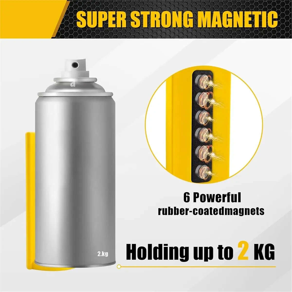 4 Pcs Magnetic Aerosol SprayCan Holder,Strong Magnets Hold Can,Paint Can Bottle Rack for Garage,Toolbox, Workspace