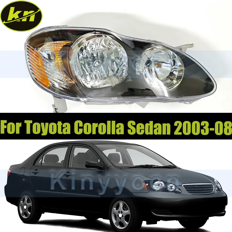 

Передний бампер автомобиля, фара для Toyota Corolla Sedan 2003-2008, фара, фара