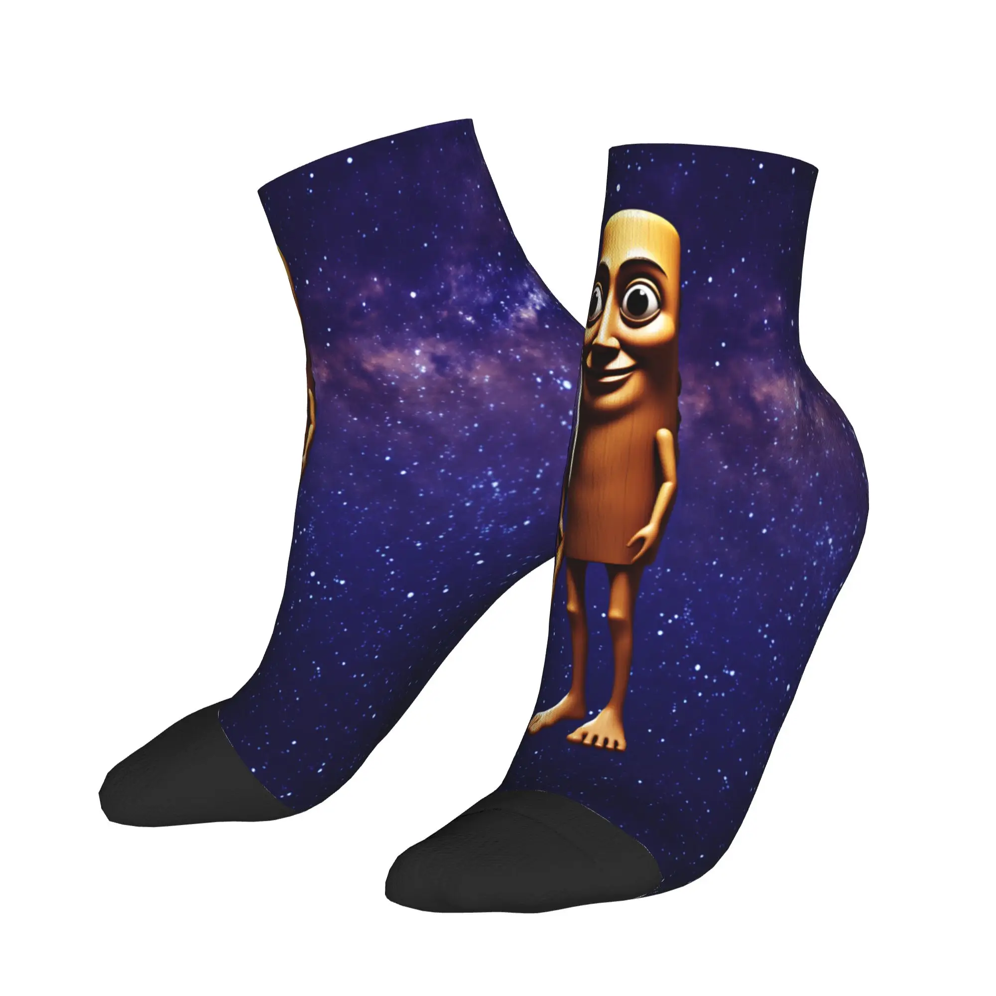 Tung Tung Sahur Galaxy Space Knöchelsocken, lustige, weiche, atmungsaktive Freizeitsocken, Sommer-Outdoor-Grafik-Anti-Rutsch-Socken für Damen und Herren