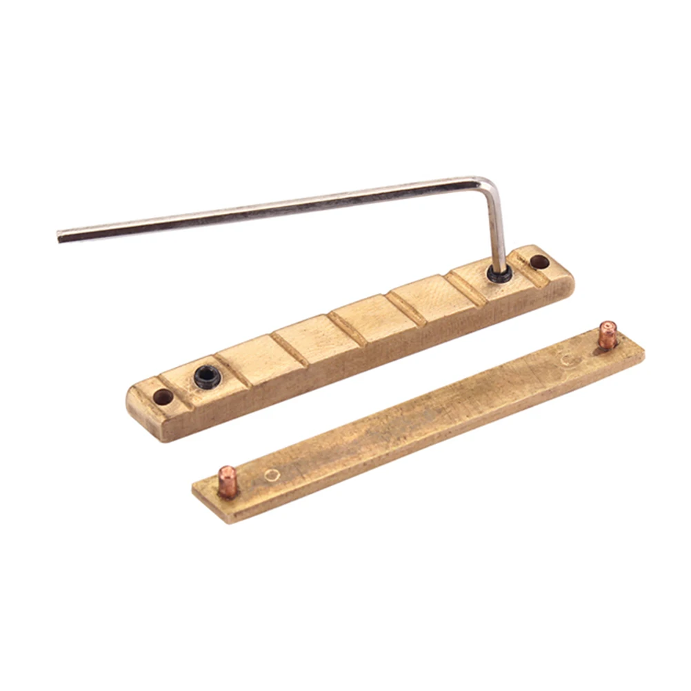 

Brass Nut Bridge Adjustable Acoustic Guitar Replacement Parts Sturdy Standard Size Portable Guitar Accessories Guitarist Gift