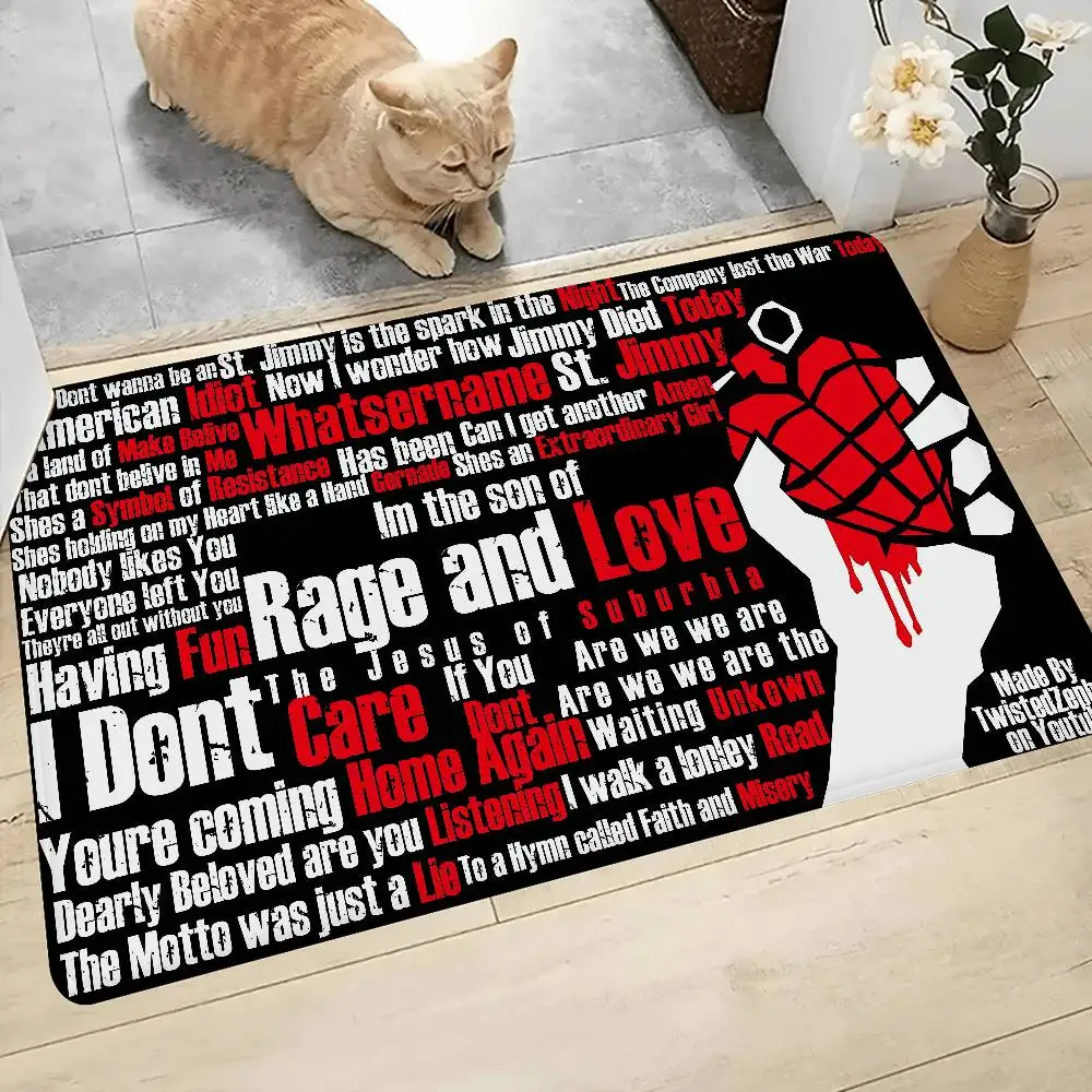 Tappetini per camera Green Day Music Rock Band Tappeti per la casa stampati per balcone moderno antiscivolo più economici