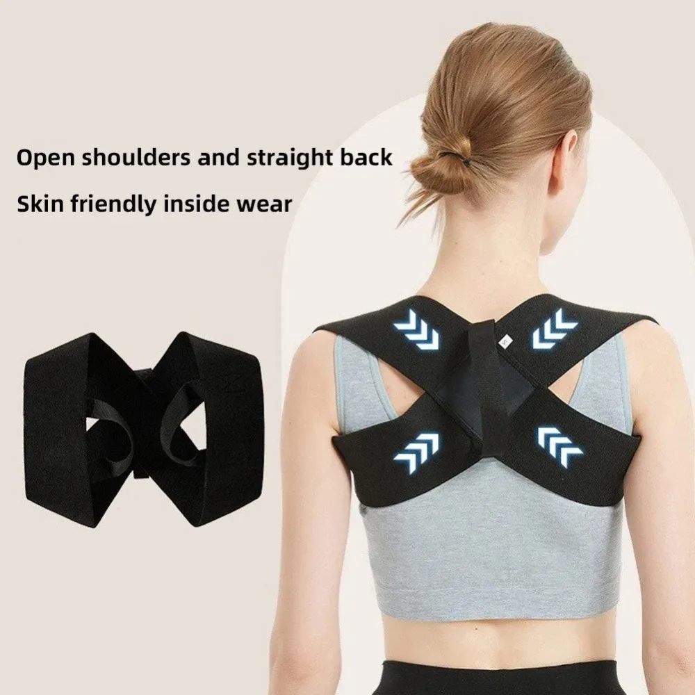 

Adjustable Adult Corrective Belt Back Shoulder Open Shoulder Posture Corrector Belt Anti-camel Invisibility Back Neck Brace