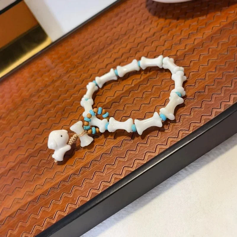 Dog Bone With Magnesite Turquoise Bracelet Girls