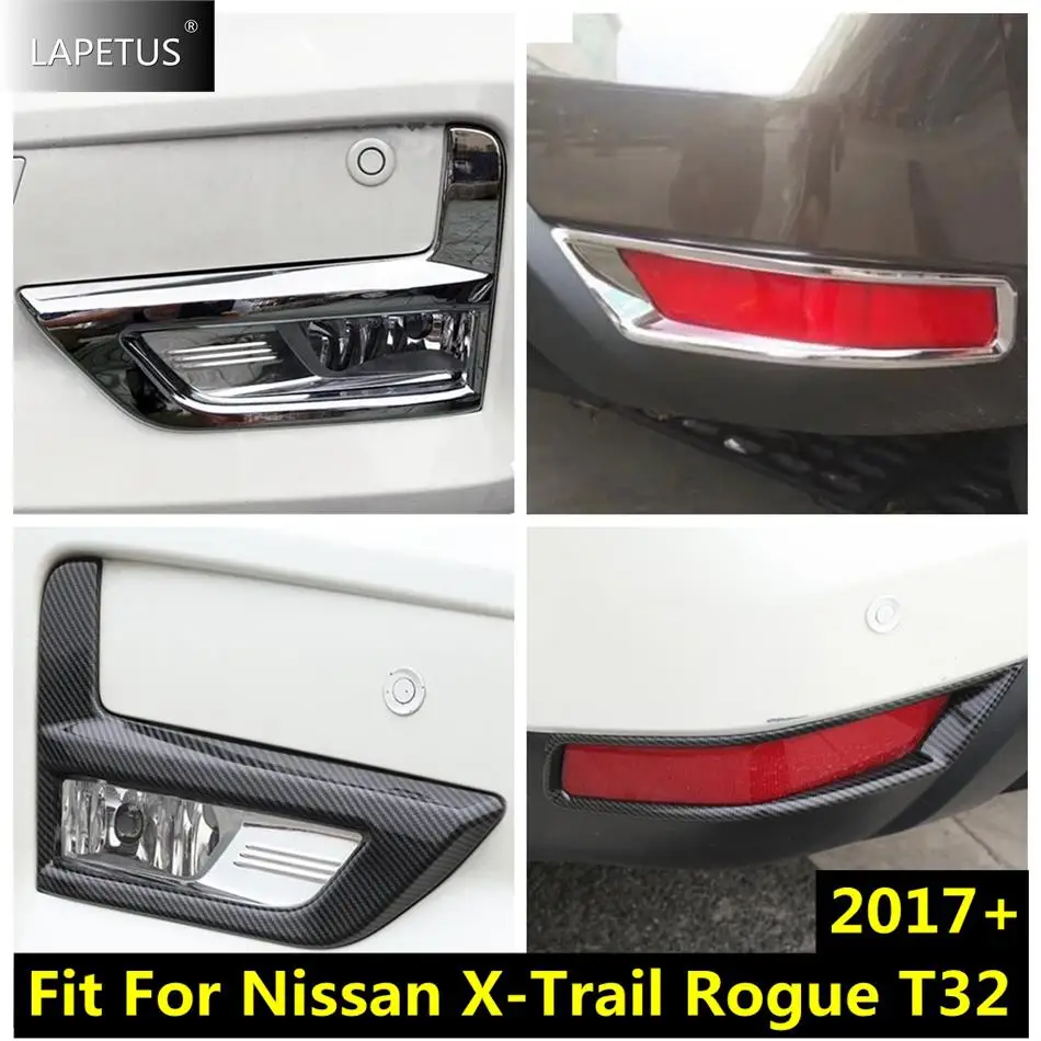 

Car Front Rear Bumper Fog Lights Lamps Frame Decoration Cover Trim Accessories For Nissan X-Trail X Trail T32 Rogue 2017 - 2020