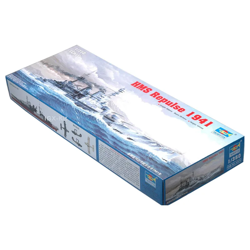 Trumpeter 05312 1/350 HMS Battle Cruiser Repulse 1941 Military Ship Assembly Plastic Toy Handcraft Display Model Building Kit