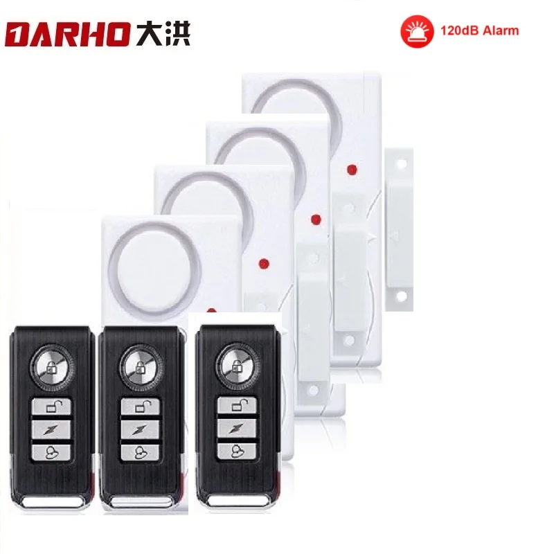 

Darho Wireless Door Window Entry Security Burglar Sensor 4 Alarms PIR Magnetic Smart Home Garage System With 3 Remote Controlers