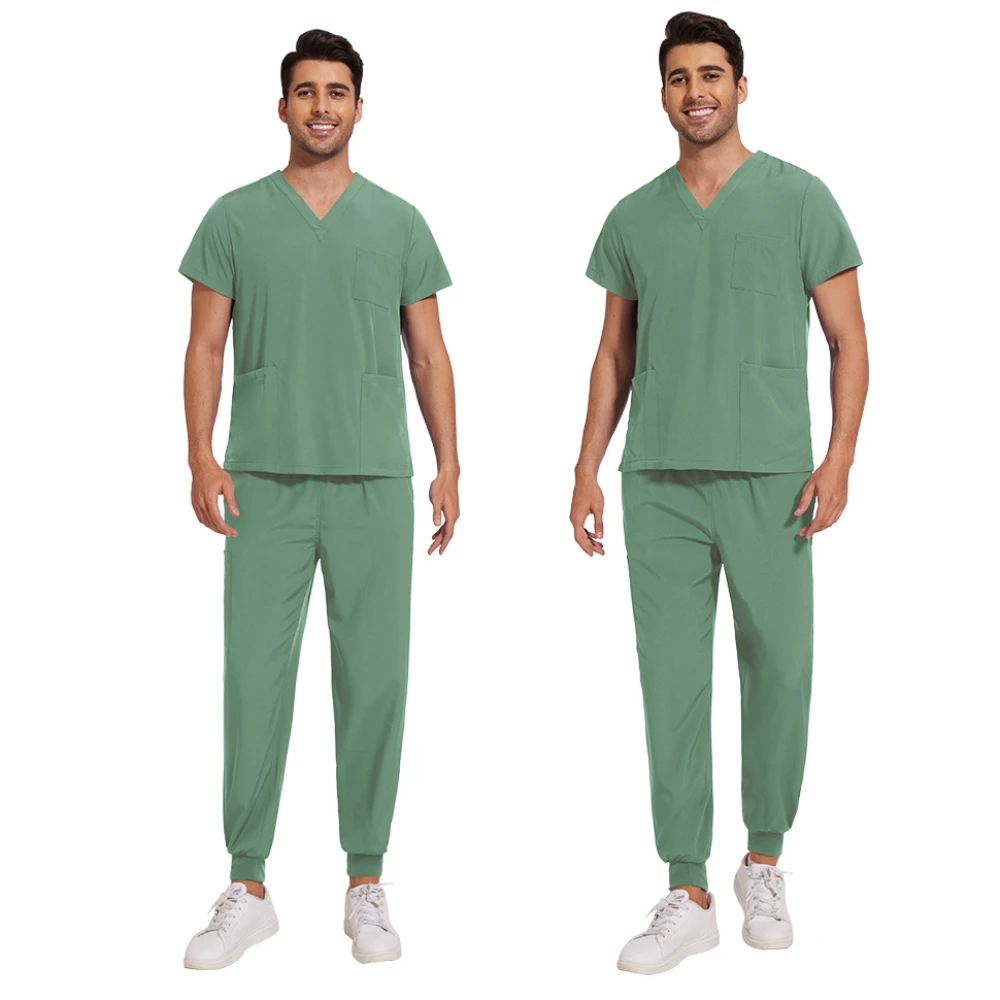 Men's Beauty Salon Operating Room Doctors Work Uniforms Surgical Clothes Quick drying Comfortable Elastic Clothes Set