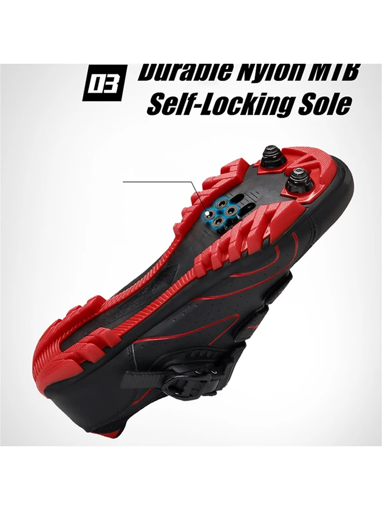 Scarpe da Mountain Bike scarpe da ciclismo da uomo scarpe da MTB fibbia a cricchetto rapida compatibile con il pedale del sistema SPD per Mo Indoor e Outdoor