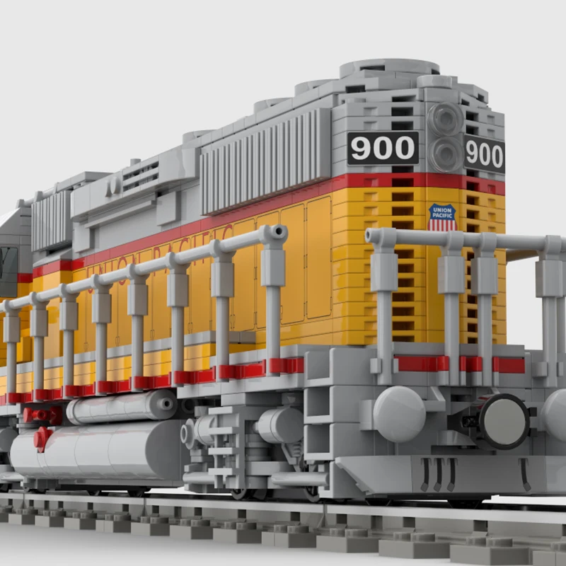 City Car Model MOC Building Bricks Railroad Diesel Engine Train GP40 Modular Technology Gift Holiday Assemble Children Toys Suit