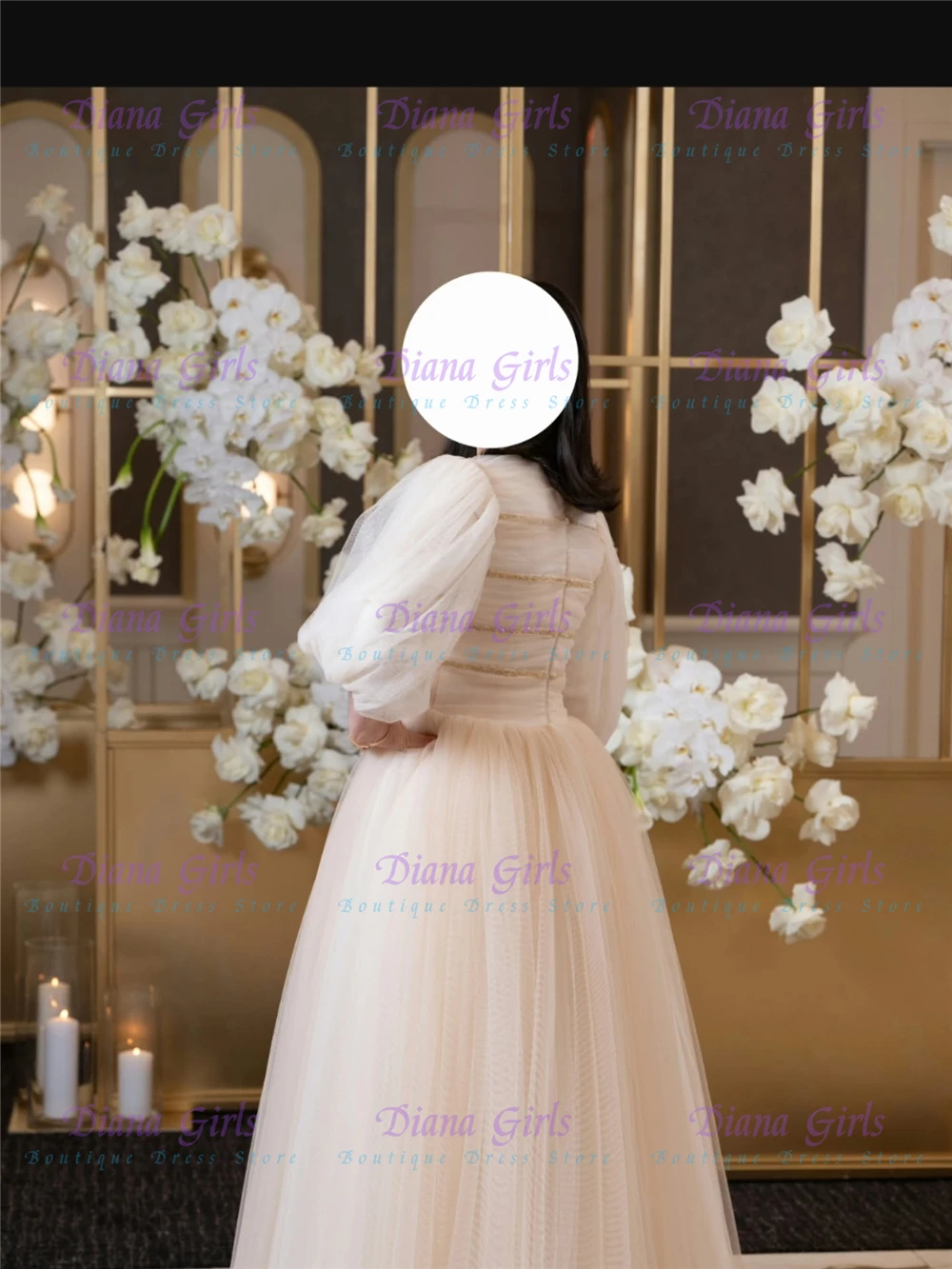 Vestido Elegante de Tule Rosa  - Embroidery Design Patterns Flowers avaliação e preço