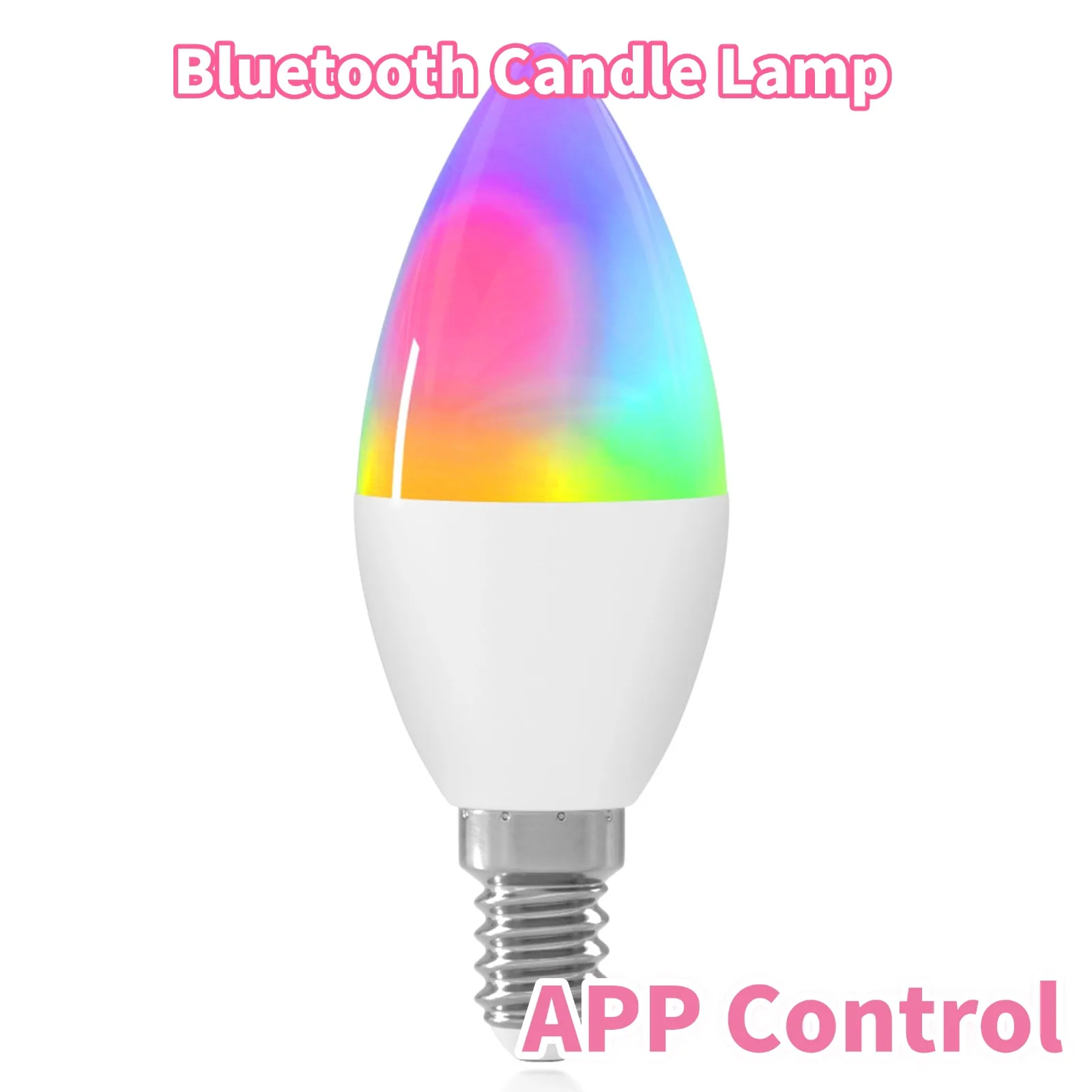 

Tuya Smart Candle Lamp Wifi Bluetooth APP Control E14 5W Dimmable RGBCW Colour Changing LED Bulb 85V-265V 2700-6500K Smart Life