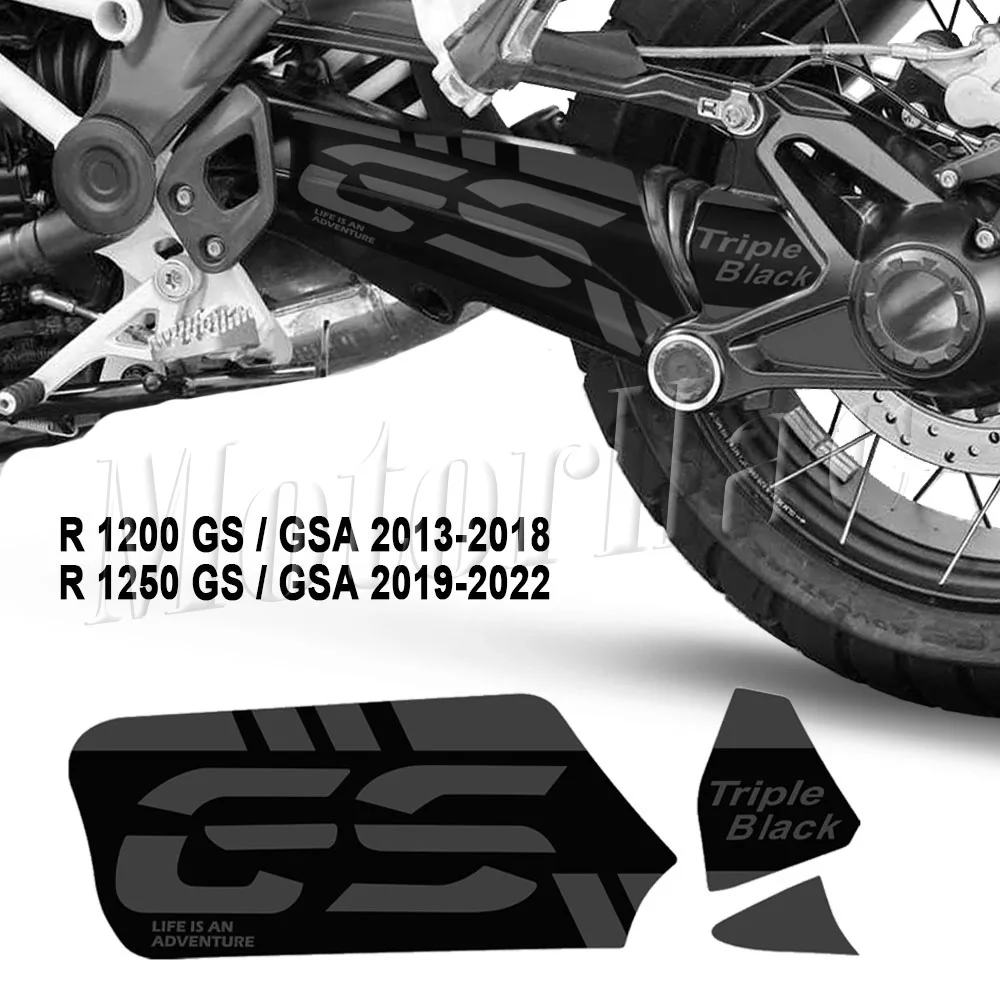 3M Motorcycle Swingarm Rotating Shaft Sticker Decal Accessori For Motorrad R1200GS/GSAdv13-18 R1250GS/Adv19-22 Triple Black