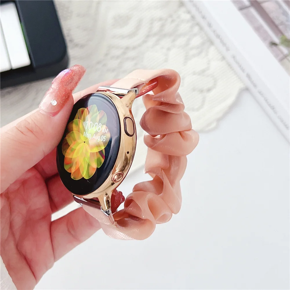 20mm 22mm Elastic Fabric Strap for Samsung Galaxy Watch 9 8 7 6 Classic Ultra 2 Band 40mm 44mm 43mm 47mm Scrunchie Bracelet