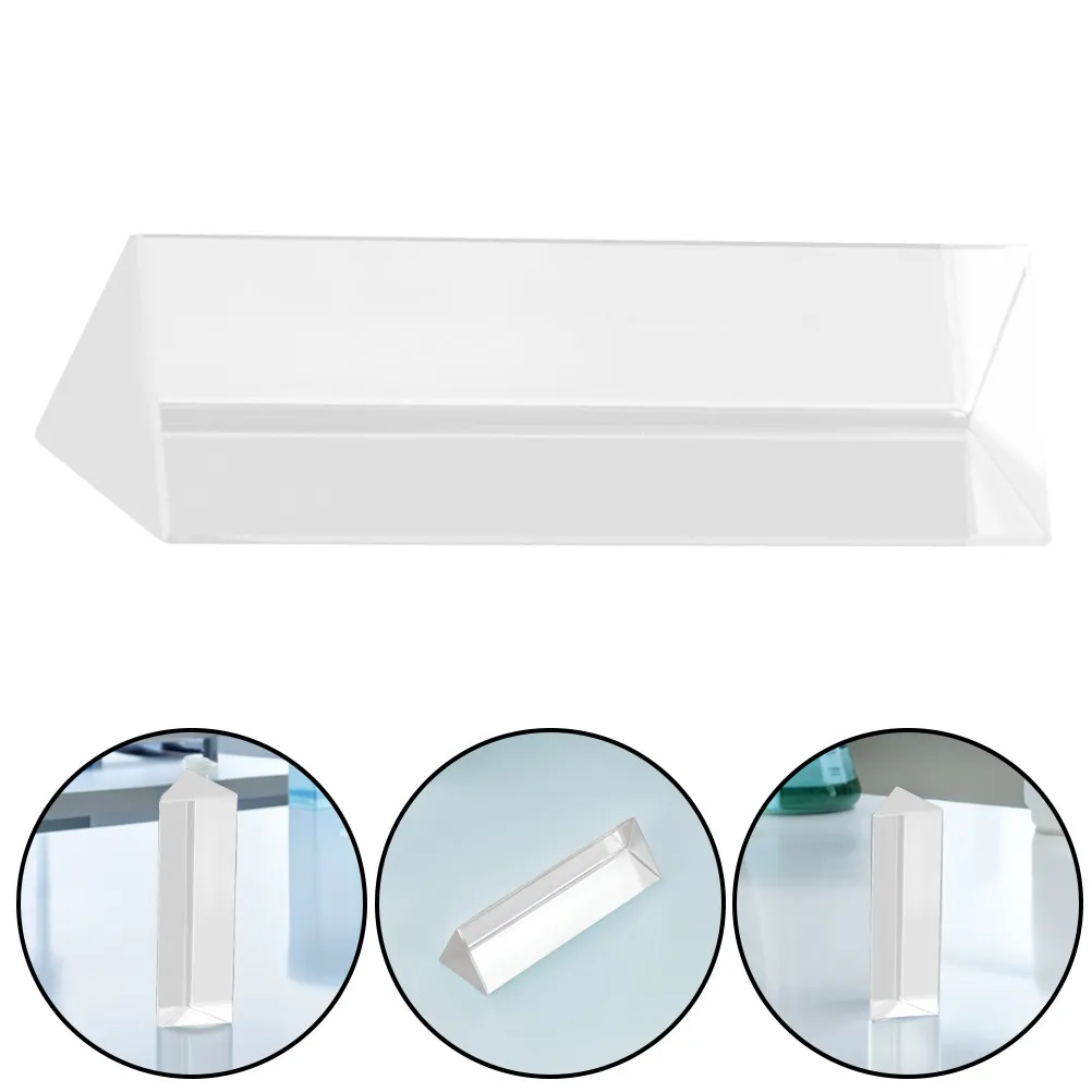 

2 шт. хрустальные оптические призмы с прозрачным треугольным дизайном для точного преломления света, фотографии, художественных проектов, науки