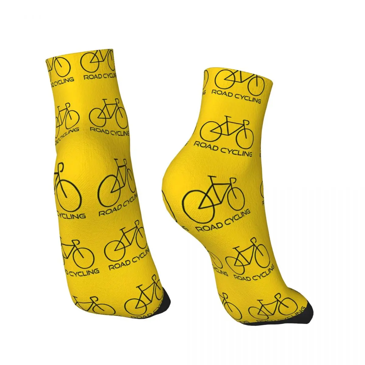 Road Cycling Yellow Bike Andy Warhol Printed Bicycle Ankle Socks Male Mens Women Spring Stockings Printed