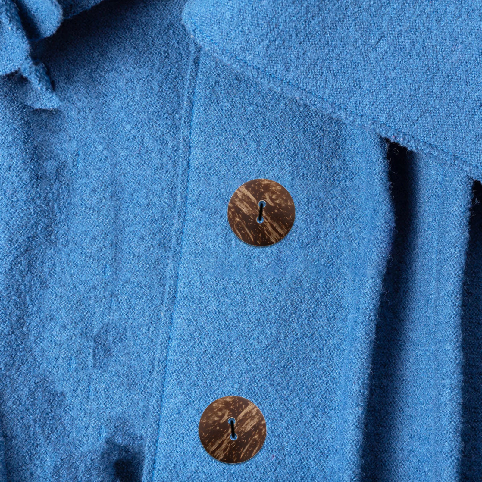 

20Pcs Natural Coconut Shell Buttons Two-Hole Design Round Flat Sewing Buttons for Clothes Coats Sweaters Jackets Shirts DIY