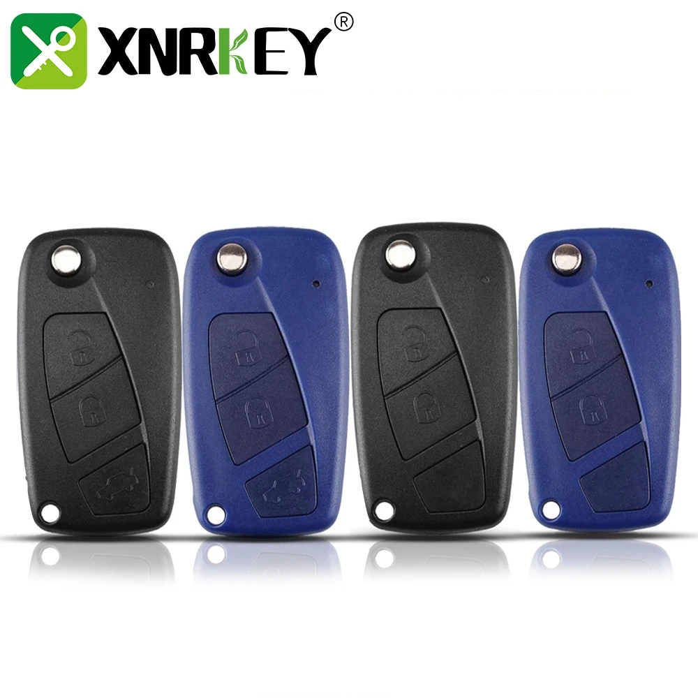 

XNRKEY 2/3 Buttons Flip Remote Key Shell for FIAT Iveco Punto Ducato Stilo Panda Idea Doblo Bravo Fob switchblade Car Key Case