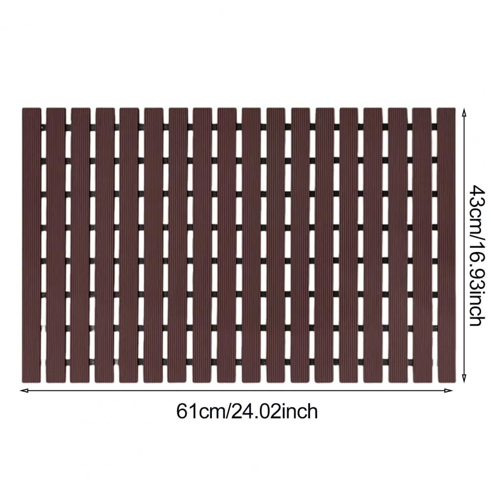 Non-slip Bathroom Mat Bathroom Shower Mat with Drain Holes Non-slip Bathtub Rug Machine Washable Quick-dry Solid for Safety