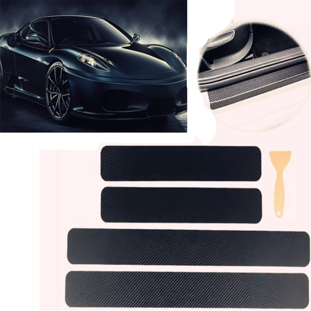 Car threshold carbon fiber stickers for sprinter volkswagen up e36 bmw f10 e30 skoda fabia vw transporter t5 saab 9-3