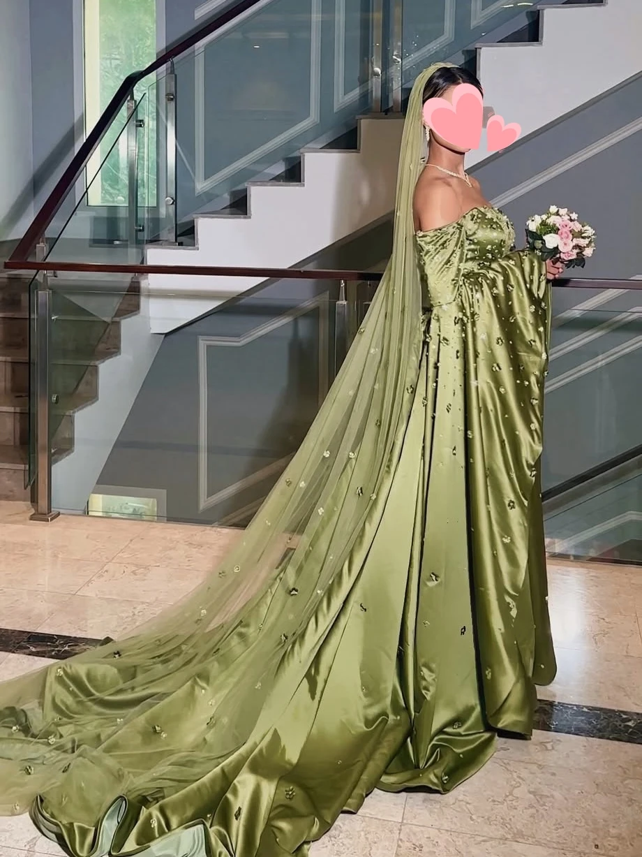 Oisslec vestido de baile elegante vintage doce contas verdes a linha barco pescoço personalizado ocasião formal vestido de baile vestidos de festa à noite