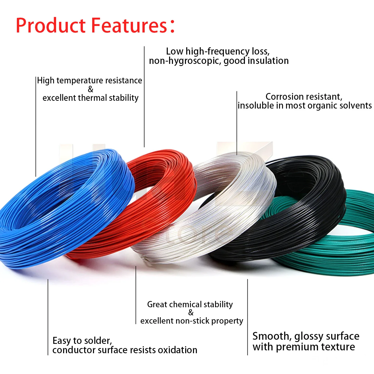 10M 100M PTFE FEP Wire 18-16-14-13-12-10 AWG High Temperature Insulated Electrical Cable for 3D Printer