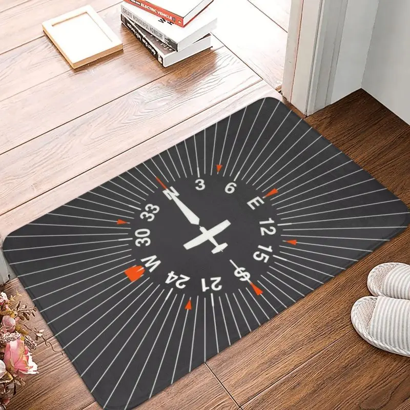 Custom Gyroscope Airplane Aviation Doormat Non-Slip Bath Kitchen Mat Toilet Door Floor Entrance Carpet Rug