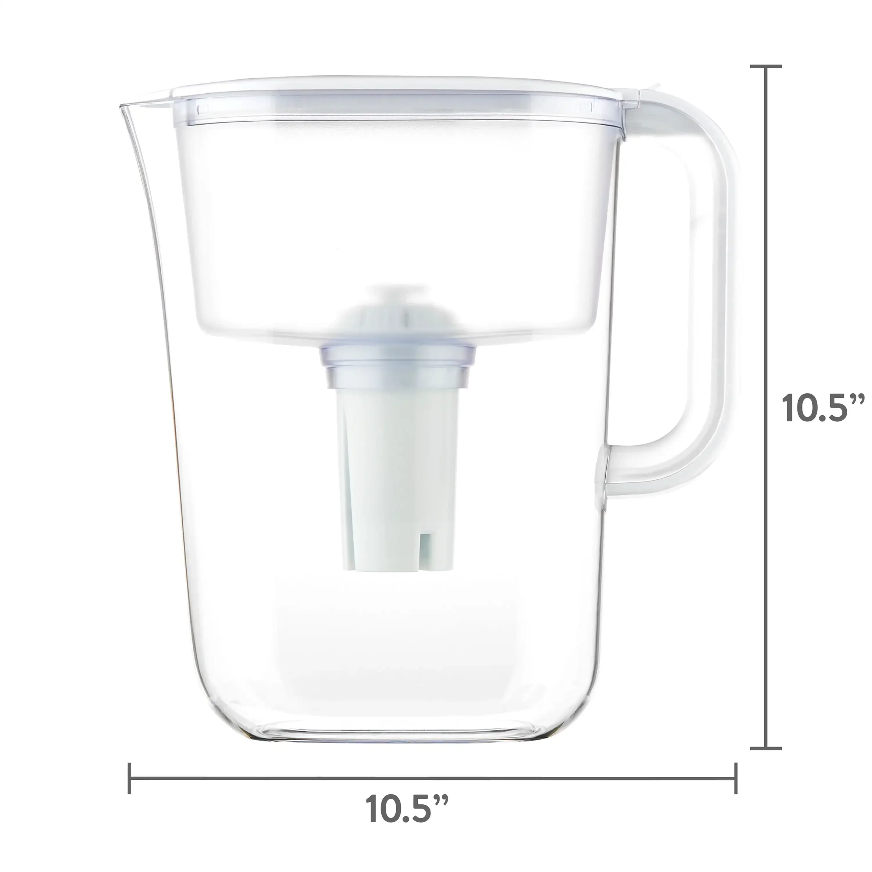 Great Value Water Filter Pitcher, 7 Cup Capacity, Digital Timer Indicator Water Filter, Filter Drinking Water. 1.7 lbs