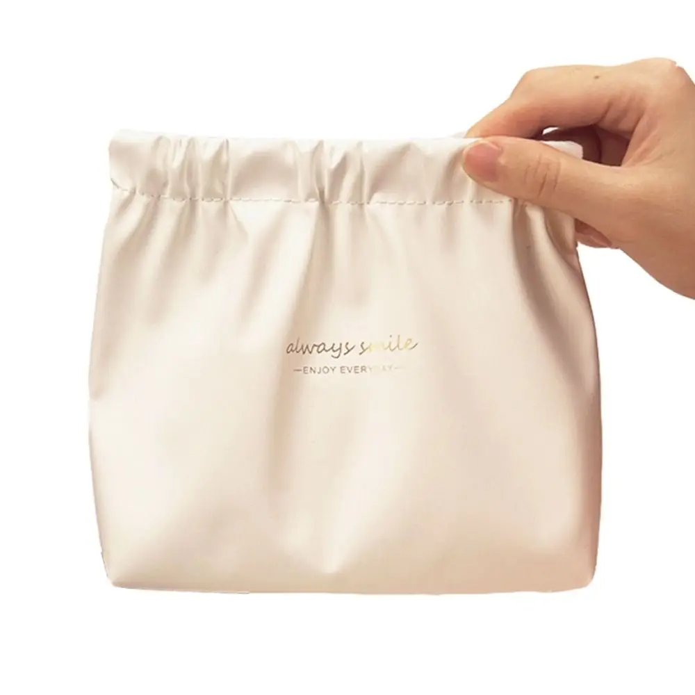 Leaf Spring Bags Self-closing Cosmetic Bags PU Large Capacity Travel Makeup Bags Women Storage Pouch