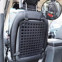 Panel Molle táctico para respaldo de asiento de coche, organizador de almacenamiento de malla de asiento ajustable multifuncional, placa colgante de almacenamiento de vehículo táctico