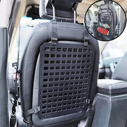 Car Seat Back Tactical Molle Panel Multifunctional Adjustable Seat Mesh Storage Organizer Tactical Vehicle Storage Hanging Plate