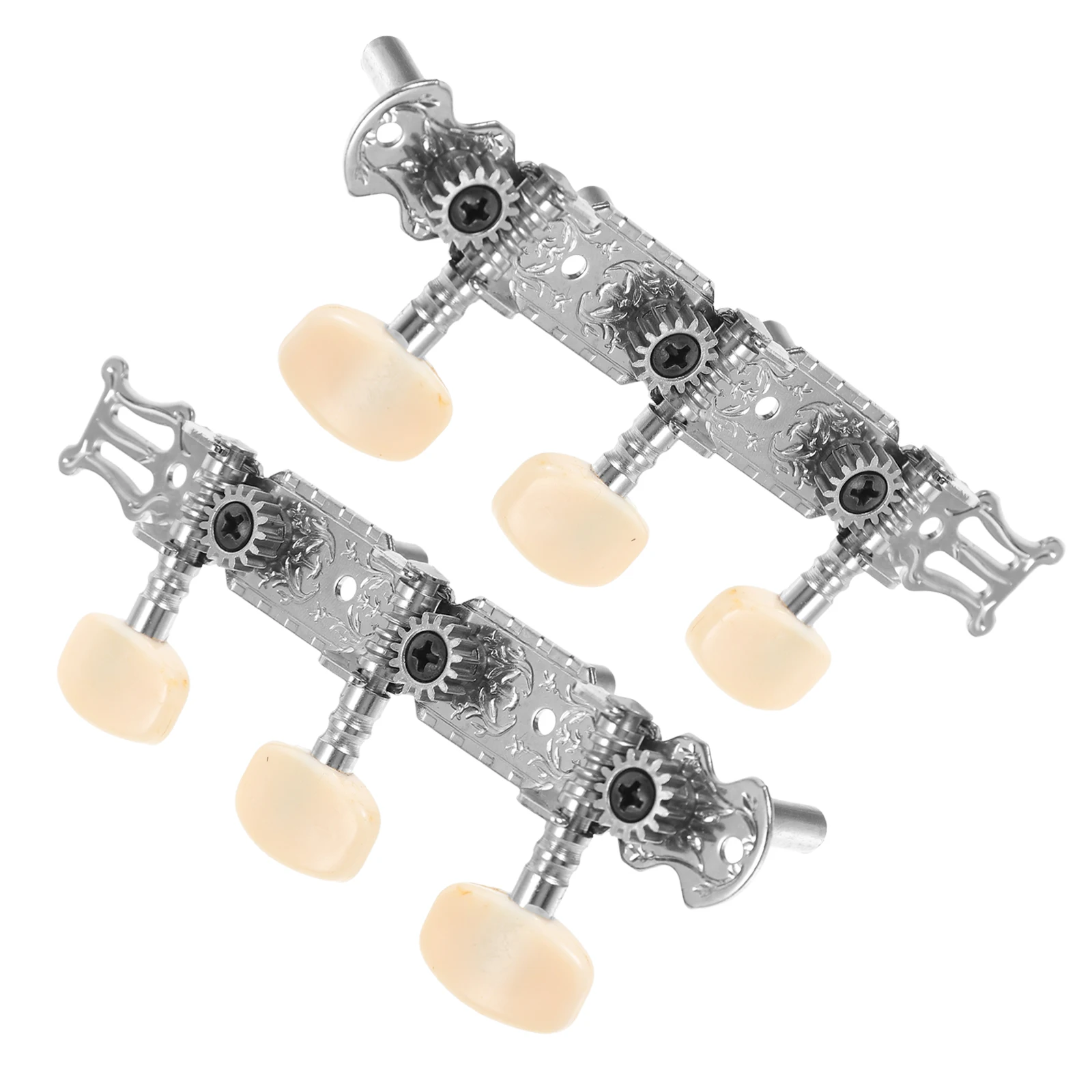 

2pcs Guitar Tuning Pegs Resin Handle Metal Alloy Folk Guitar Accessories String Adjustment Left Right Handed Random Color
