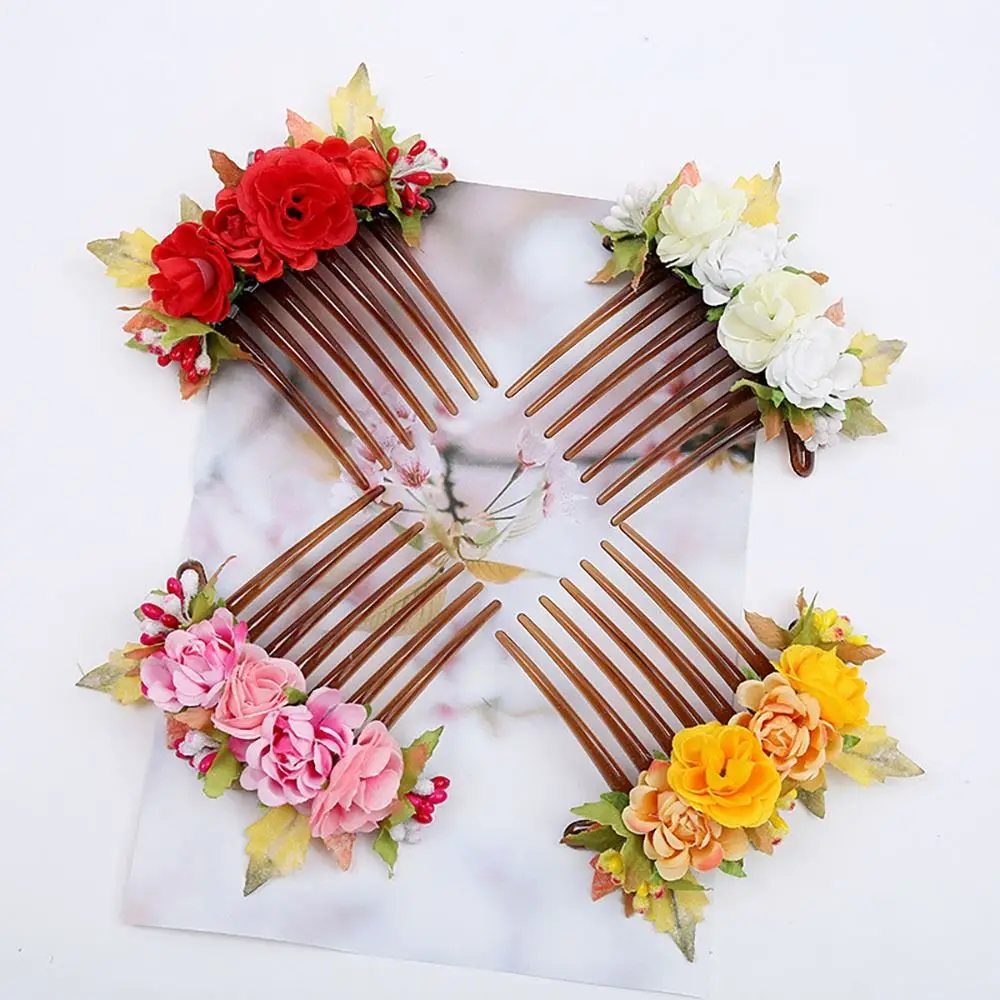 

Wedding Jewelry Bridal Hairpin Bridal Hair Accessories Flower Hair Comb Bridal Crystal Hair Ornaments Flower Leaf Hair Comb