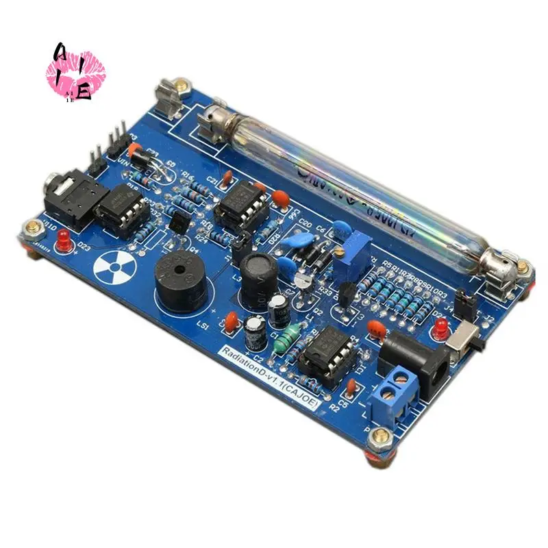 

A11E-DIY Assemble Geiger Counter Kit Counter Module Nuclear Radiation With Sound And Light Alarm Easy To Use Blue