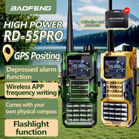Baofeng RD-55PRO Air Band Walkie Talkie Wirless Copy Frequency Type-C NOAA Long Range 640CH Upgraded UV-5RH UP Ham Two Way Radio