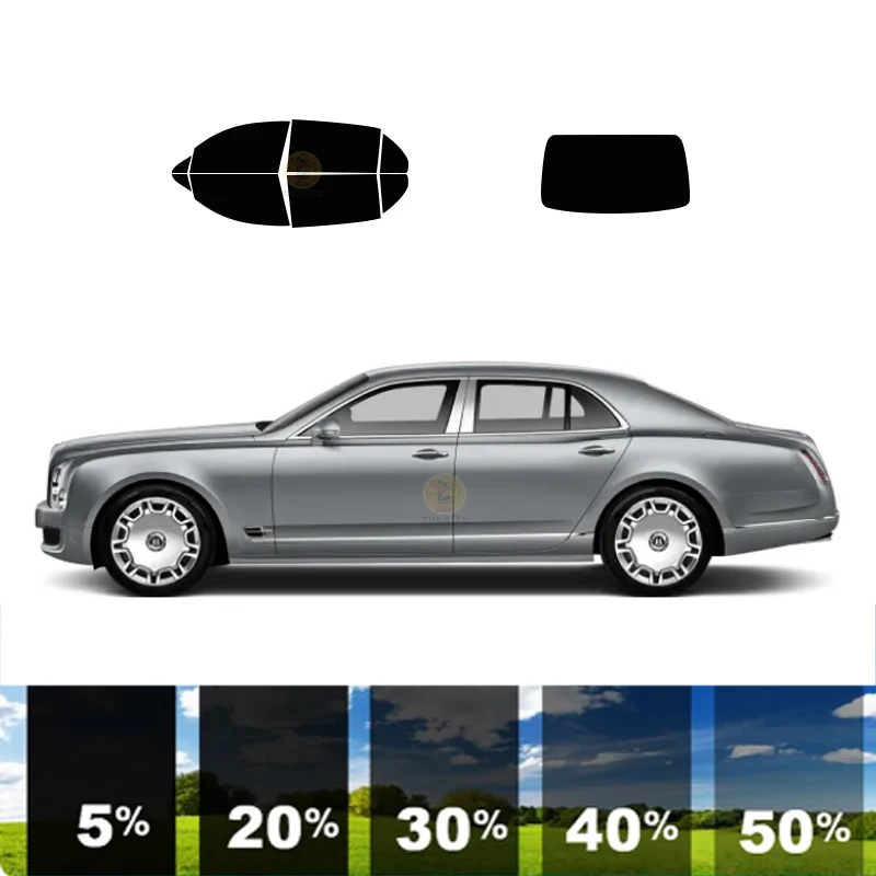 

precut Removable Window Tint Film For Car 100% UVR 5%-70%VLT Heat Insulation Carbon ﻿For BENTLEY MULSANNE 4 DR SEDAN 2012-2015